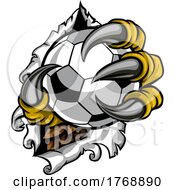 Poster, Art Print Of Tearing Ripping Claw Talons With Soccer Football