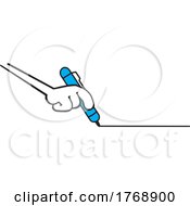Cartoon Moodie Character Hand Drawing A Line by Johnny Sajem