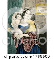 Poster, Art Print Of Historical Portrait Of A Mother Holding Children
