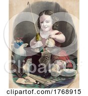 Poster, Art Print Of Girl Mixing Things In A Top Hat