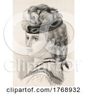 Poster, Art Print Of Historical Portrait Of A Lady In A Fascinator Hat
