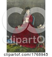 Poster, Art Print Of Historical Portrait Of A Lady With A Dowry Jewelry Box The Day Before Her Wedding
