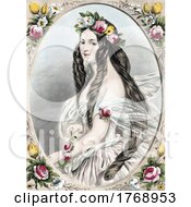 Historical Portrait Of A Bride With Flowers