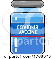 Poster, Art Print Of Cartoon Covid Vaccine Vial