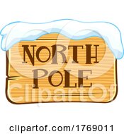 Poster, Art Print Of Cartoon North Pole Sign
