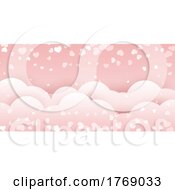 Valentines Day Banner With Clouds Design