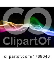 Poster, Art Print Of 3d Rainbow Coloured Flowing Digital Particles Design