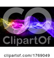 Poster, Art Print Of 3d Rainbow Coloured Digital Particles Design