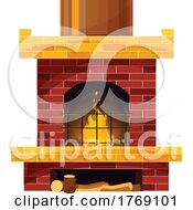 Poster, Art Print Of Brick Fireplace