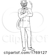 Poster, Art Print Of Devil Evil Businessman In Suit