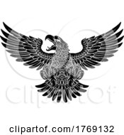 Poster, Art Print Of Bald Eagle Hawk Flying Wings Spread Mascot