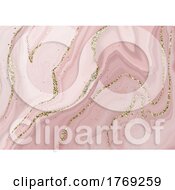 Poster, Art Print Of Liquid Marble Background With Glittery Elements
