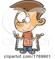 Cartoon Boy With A Weak Link