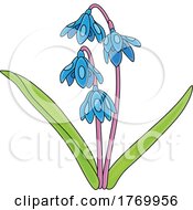 Cartoon Bluebell Flowers