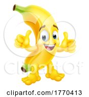 Banana Fruit Cartoon Character Emoji Mascot