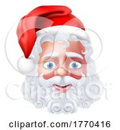 Poster, Art Print Of Santa Claus Father Christmas Cartoon Face