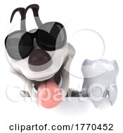 3d Jack Russell Terrier Dog On A White Background