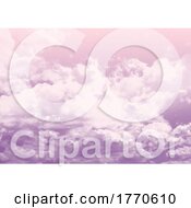Sugar Cotton Candy Pink Clouds Background