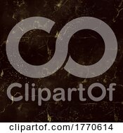 Poster, Art Print Of Dark Marble Background With Glitter Gold Elements