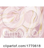 Poster, Art Print Of Elegant Liquid Marble Texture With Gold Foil