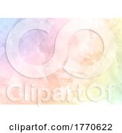 Poster, Art Print Of Pastel Rainbow Coloured Watercolour Texture