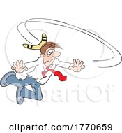 Cartoon Boomerang Hitting A Man From Behind