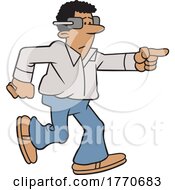 Poster, Art Print Of Cartoon Man Wearing Blinders And Leading The Way