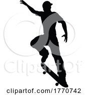 Poster, Art Print Of Silhouette Skater Skateboarder