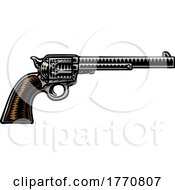 Cowboy Gun Western Pistol Old Vintage Revolver by AtStockIllustration