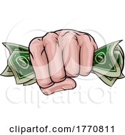 Poster, Art Print Of Money Cash Fist Hand Comic Pop Art Cartoon