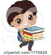 School Boy Carrying Books