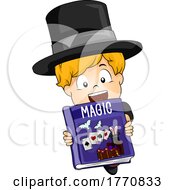 Poster, Art Print Of Boy Holding Up A Magic Book