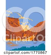 Bighorn Canyon National Recreation Area Between The Border Of Wyoming And Montana WPA Poster Art
