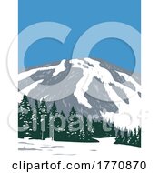 Copper Mountain Ski Resort During Winter Located In Summit County Colorado WPA Poster Art by patrimonio