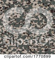 Poster, Art Print Of Abstract Background With A Digital Camo Style Pattern