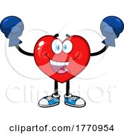 Poster, Art Print Of Cartoon Heart Mascot Character Boxer