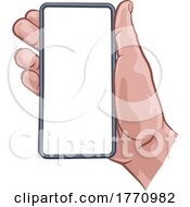 Poster, Art Print Of Phone Hand Comic Book Pop Art Cartoon Illustration