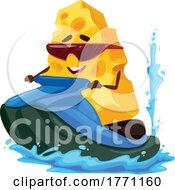 Cheese Wedge Jet Skiing by Vector Tradition SM