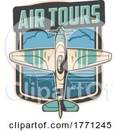 Air Tours Vintage Plane by Vector Tradition SM