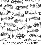 Poster, Art Print Of Fish Skeleton Pattern