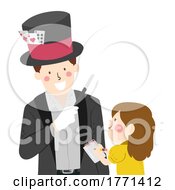 Poster, Art Print Of Kid Girl Interview Notes Magician Illustration