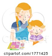02/27/2022 - Kid Boy Sister Paper Craft Supplies Illustration