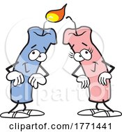 Cartoon Candle Couple You Light Up My Life by Johnny Sajem
