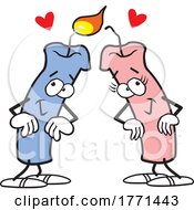 Poster, Art Print Of Cartoon Candle Couple You Light Up My Life