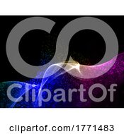 Poster, Art Print Of 3d Abstract Background With Digital Flowing Particles