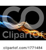 Poster, Art Print Of 3d Abstract Background With Flowing Digital Particles