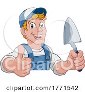 Trowel Construction Site Cartoon Builder Handyman by AtStockIllustration