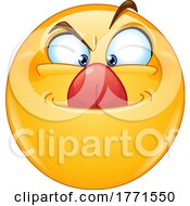 02/27/2022 - Cartoon Emoji Licking Its Nose