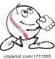 02/28/2022 - Cartoon Baseball Mascot Praying