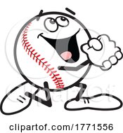 02/28/2022 - Cartoon Thankful Baseball Mascot Praying